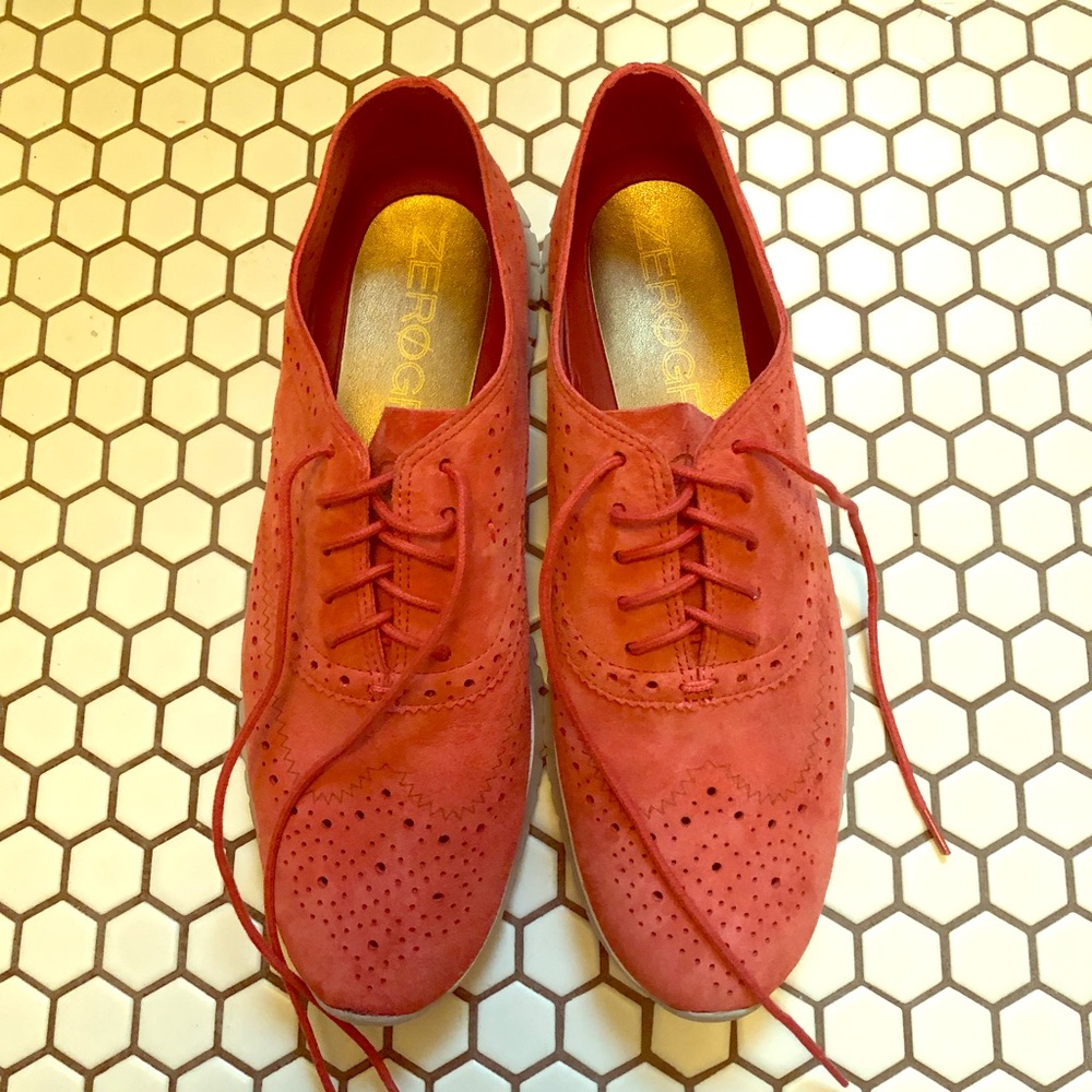 Coral colored Cole Haan Zero Grands